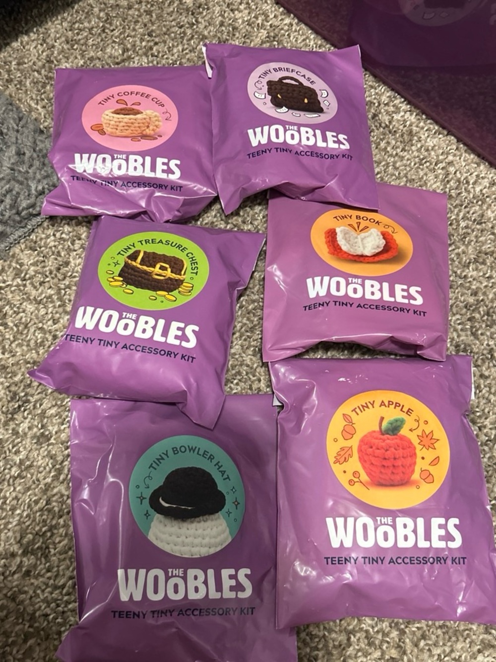 The Woobles Teeny Tiny Accessory Kit - Purple